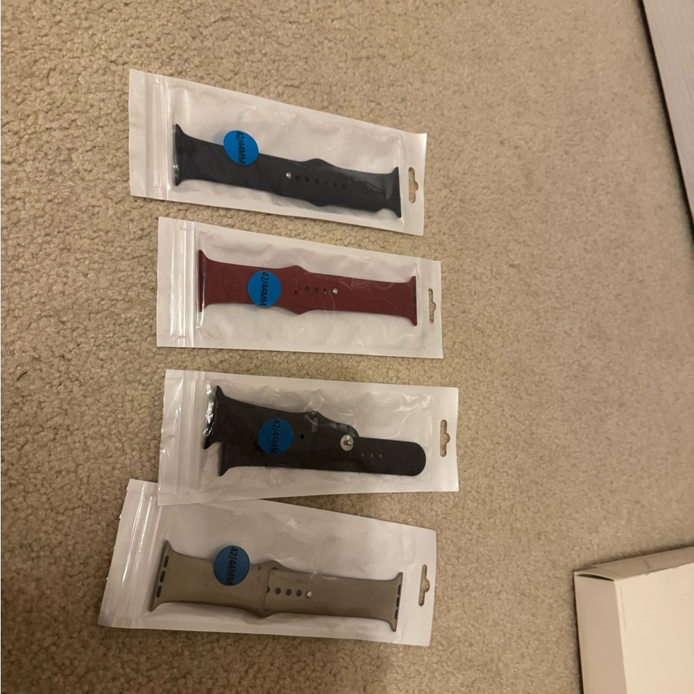 Smartwatch Band Set - Black, Red, Brown, Tan